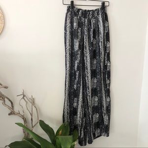 Abstract wide leg pants